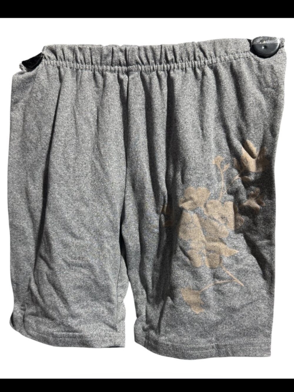 Real Love Girl's Stretch Gray Floral Shorts Size 7/8